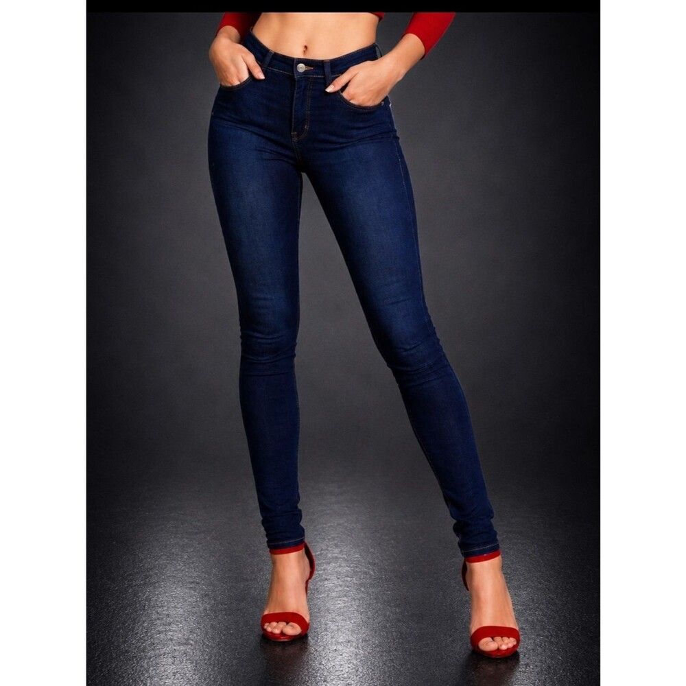Pilcro Anthropologie Fit/S.TE.T Dark Blue Wash Denim Jeans 29x31 LNWO Tags
